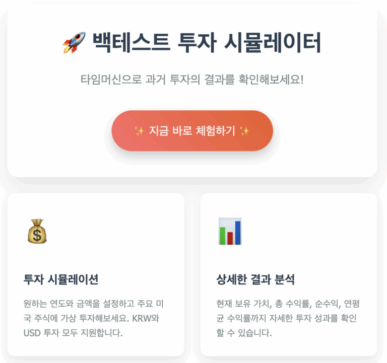 백테스트 투자 시뮬레이터